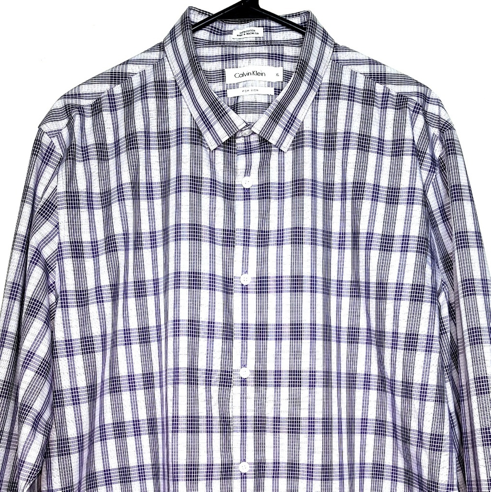 Men's XL Calvin Klein Button up Long Sleeve Plaid